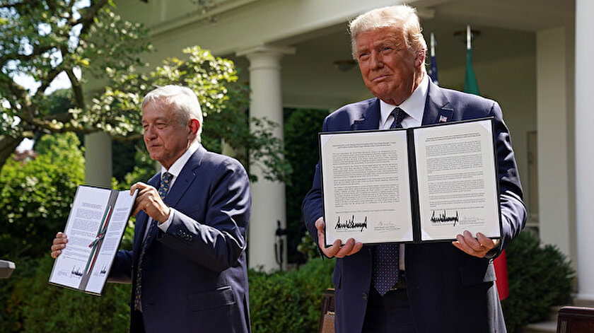 ABD Başkanı Donald Trump ve Meksika Devlet Başkanı Andres Manuel Lopez Obrador
