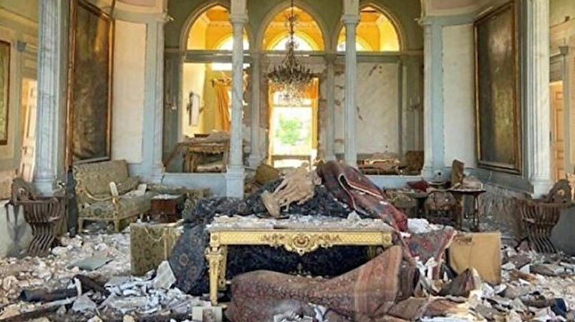 Lübnan patlamasındaki hasar araştırmaları hala sürüyor: Beyrutun simgesi 160 yıllık tarihi Sursock Sarayı da yerle bir oldu