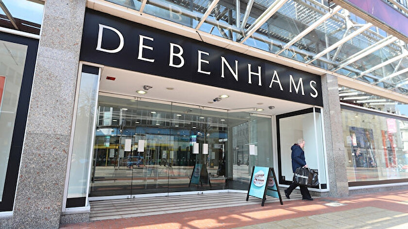 Debenhams markası da iflas eden mağazalar arasında.