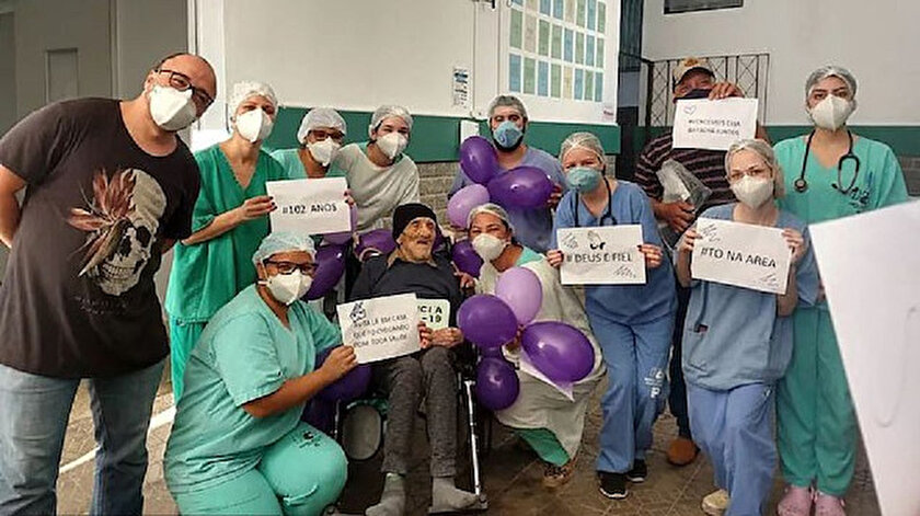 Brezilyalı adam dokuz aylıkken İspanyol gribini, 102 yaşında koronayı yendi