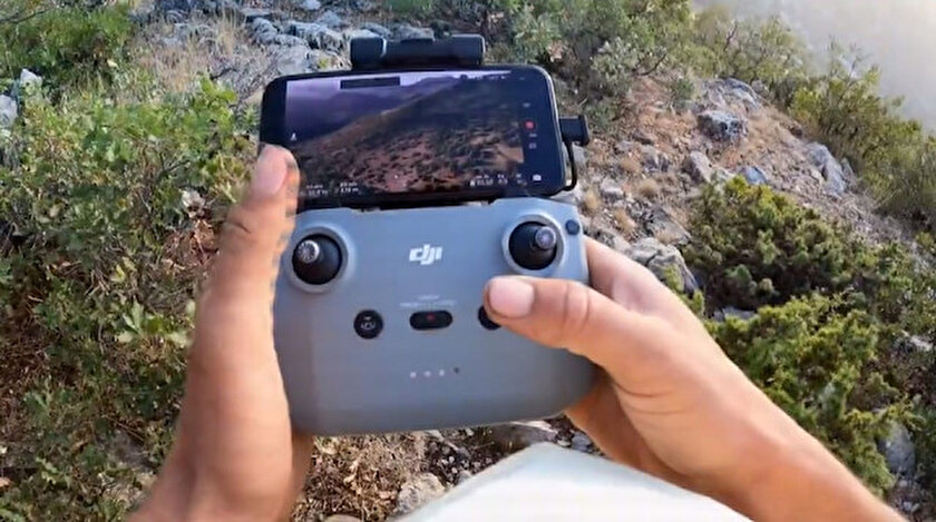 Çoban kaybolan ineklerini drone ile buldu