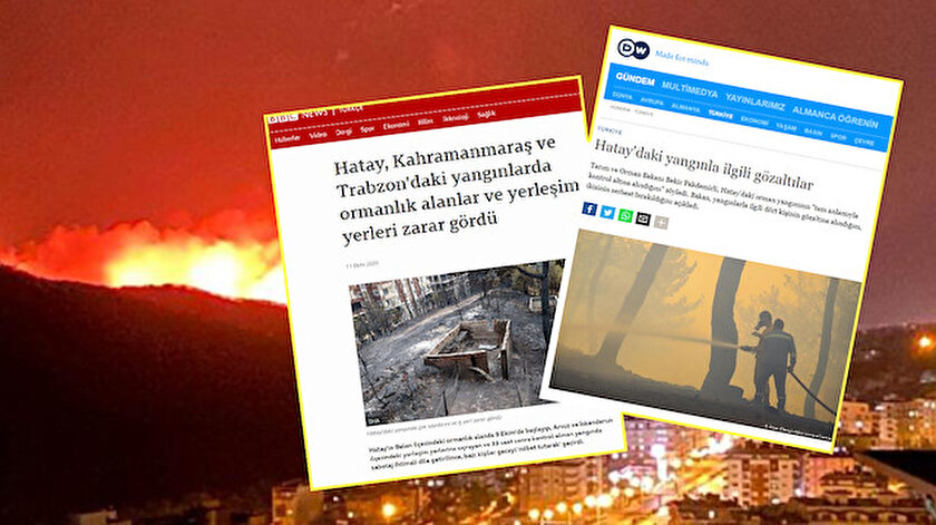 PKK diyemediler: BBC Türkçe ve DW yangınların failini görmezden geldi