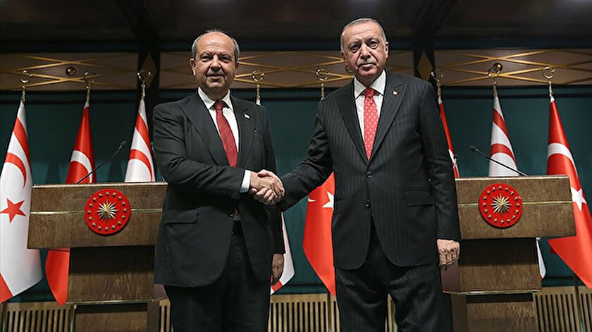 Cumhurbaşkanı Erdoğan ve KKTC Cumhurbaşkanı Ersin Tatar