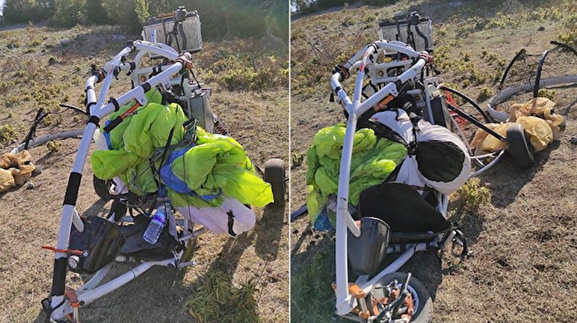 Ele geçirilen paramotor