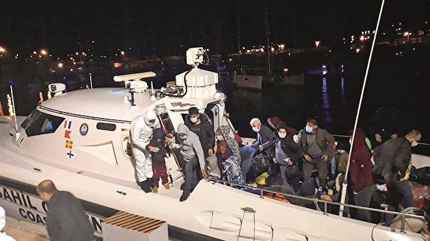 Can salları içindeki 36 yabancı uyruklu karaya çıkarıldı.
