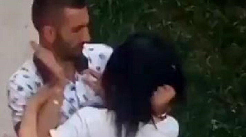 Genç kadına şiddet cep telefonuyla görüntülendi.
