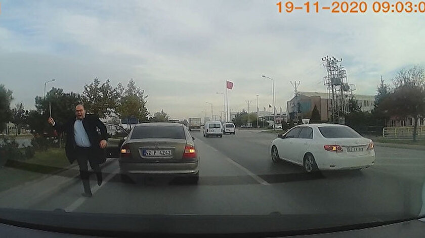 O.K.'nın saldırı anı araç kameralarına yansıdı.