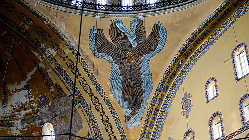 Ayasofya Camiinde dikkat çeken ayrıntı: Serafim Meleği figürü yıllar sonra yeniden gün yüzüne çıktı
