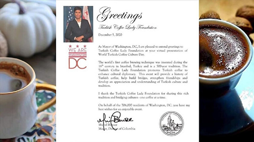 Abd Nin Baskenti Washington Da 5 Aralik Turk Kahvesi Gunu Ilan Edildi