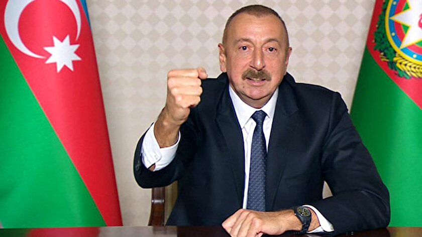 Aliyev ‘Tanklarla Baküye gireceğiz’ diyen Ermenistan yönetimine cevap verdi: Tanklarınızı biz getirdik