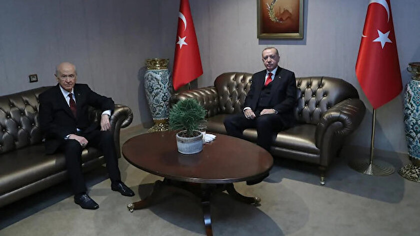 Cumhurbaşkanı Erdoğan ile MHP lideri Devlet Bahçeli bir araya geldi