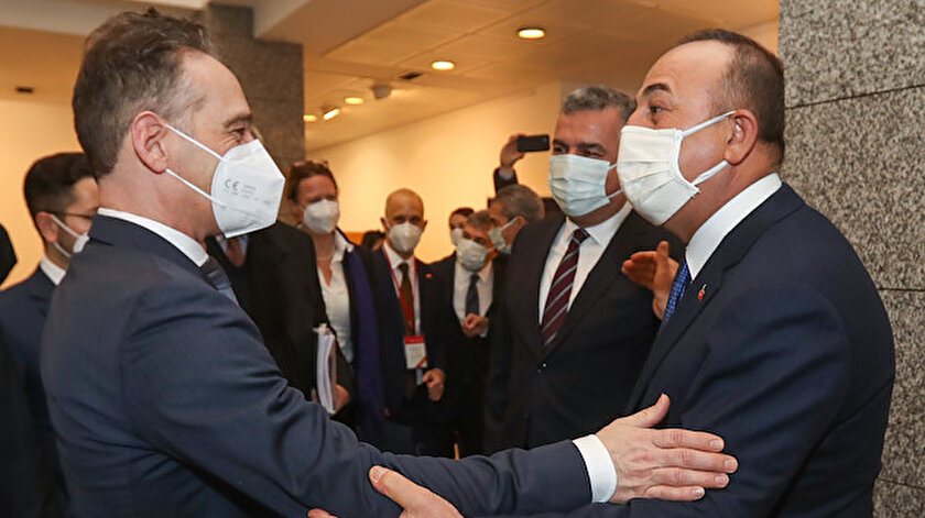 Almanya Dışişleri Bakanı Heiko Maas ve Türkiye Dışişleri Bakanı Mevlüt Çavuşoğlu.