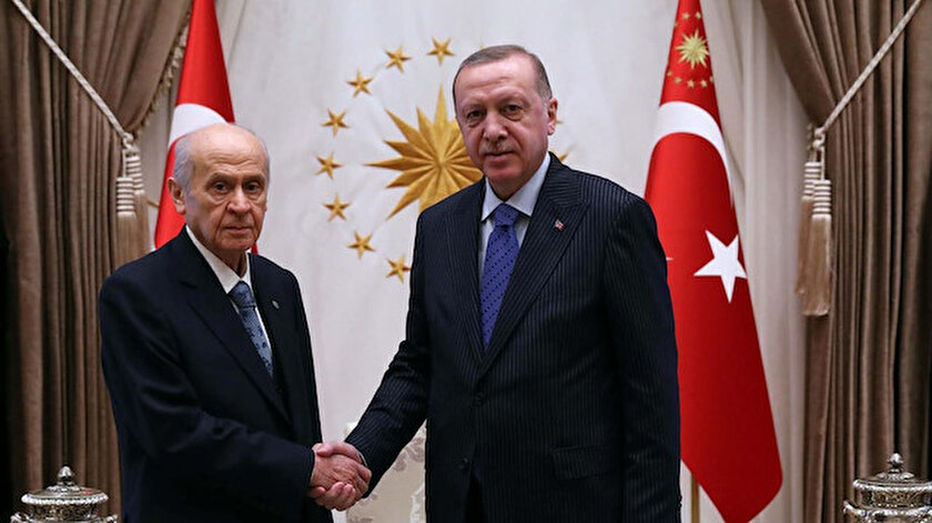 MHP lideri Bahçeli ve Cumhurbaşkanı Erdoğan