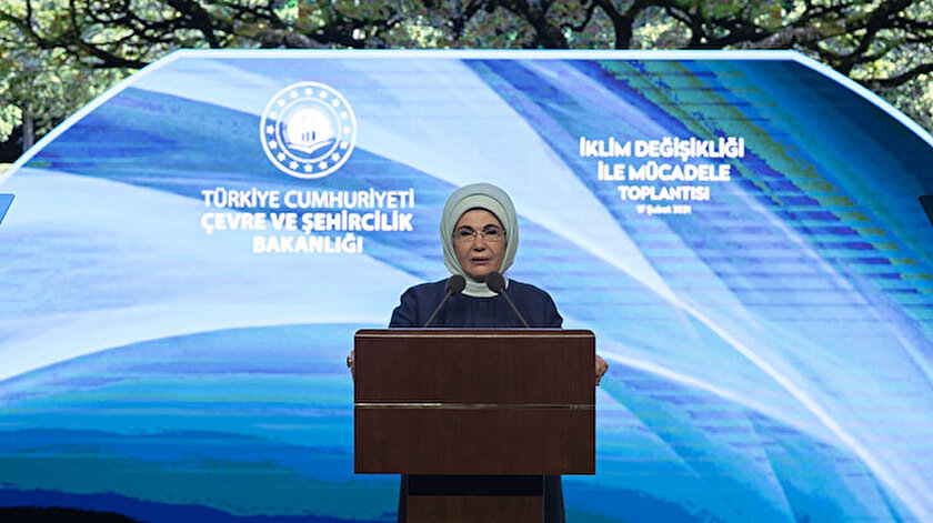 Emine Erdoğan: İklim değişikliğiyle mücadelede zafer yeni yaşam kültürleri inşa etmeden kazanılamaz