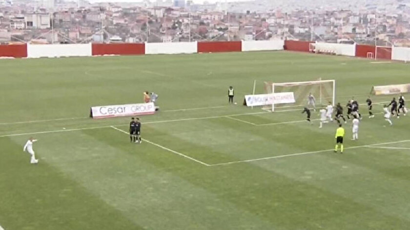Lider GZT Giresunsporun maçında tartışmalı pozisyon