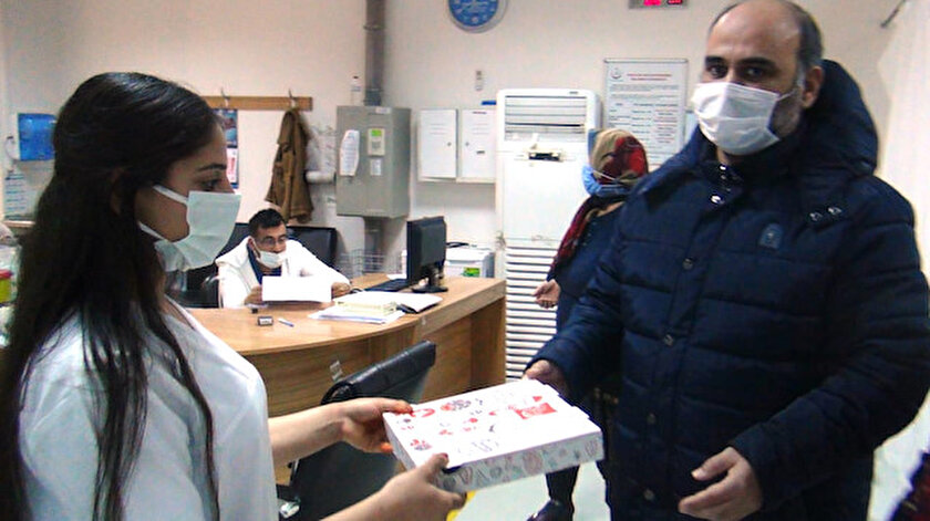 Gaziantep haber: Doktoru tehdit etti, sağlık çalışanlarından özür dileyip pizza dağıttı