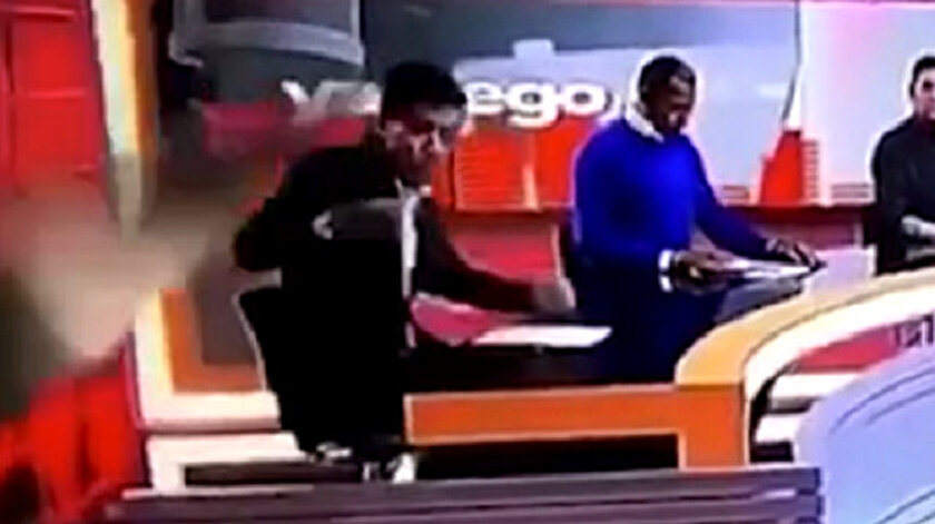 Canlı yayında feci kaza