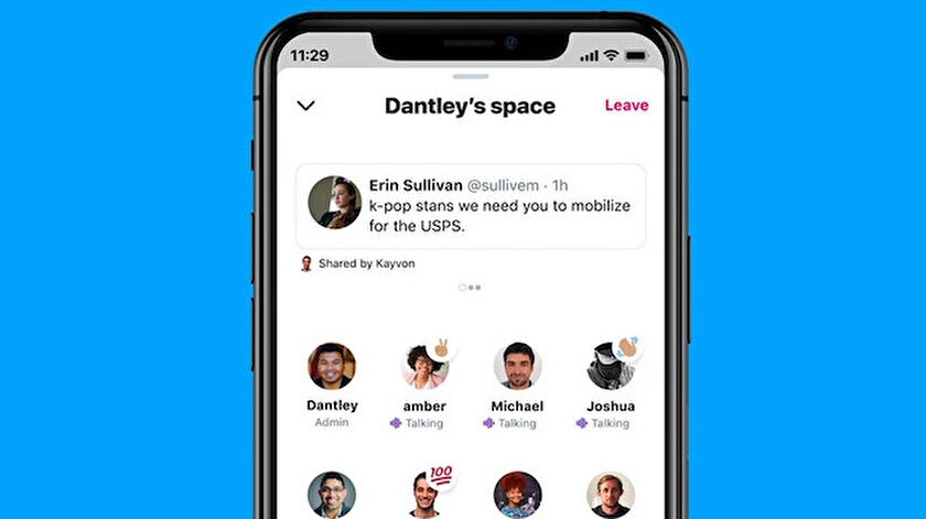 twitter in sesli sohbet sistemi spaces