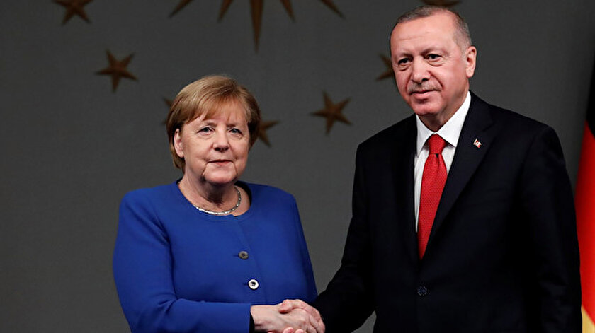 Cumhurbaşkanı Erdoğan Almanya Başbakanı Merkel ile görüştü