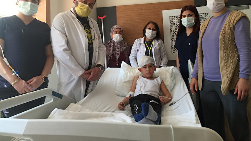 Manisa haber: Eymenin başına isabet eden yorgun mermi ameliyatla çıkarıldı