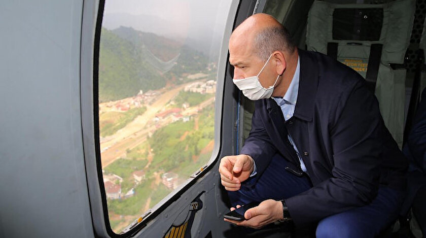 Bakan Soyluyu taşıyan helikopter yoğun sis nedeniyle zorunlu iniş yaptı