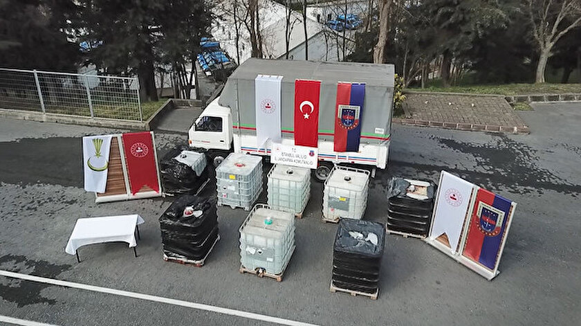 Büyükçekmecede asetik anhidrit operasyonu: Yaklaşık 9 ton ele geçirildi