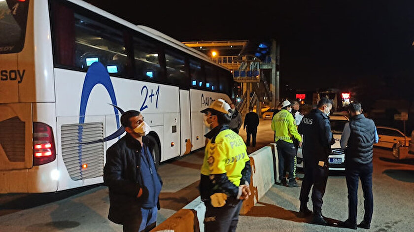 ​Kırıkkalede durdurulan otobüsten iki koronalı yolcu çıktı