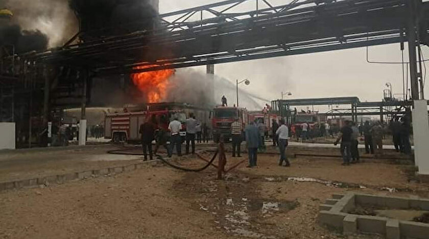 Suriye’de Esed rejimime ait petrol rafinerisinde yangın