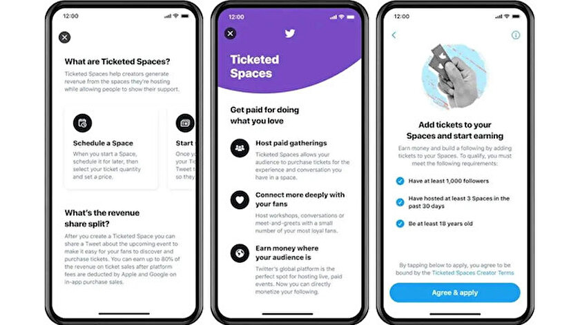 Twitter Spaces için biletli etkinlik özelliği hayata geçiyor