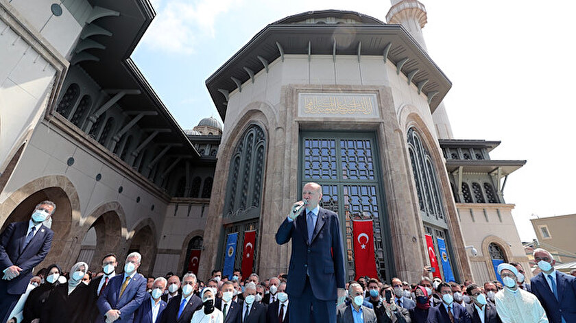 Cumhurbaşkanı Erdoğan Taksim Cami açılışında konuştu: Bir buçuk asırlık mücadele bugün tamamlandı