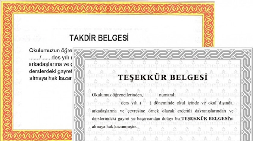 6, 7, 8, 9. sınıflar için lisede takdir ve teşekkür hesaplama!