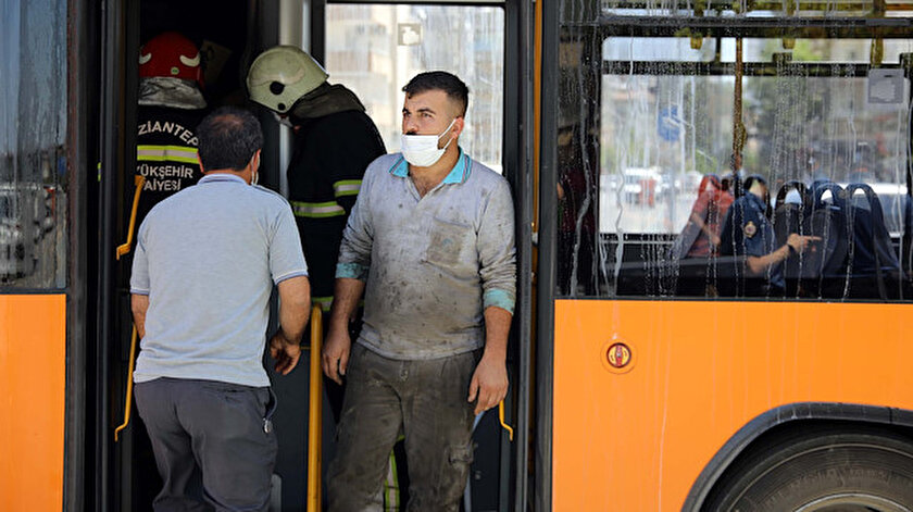 Gaziantep haberleri: Belediye otobüsü hareket halindeyken alev aldı