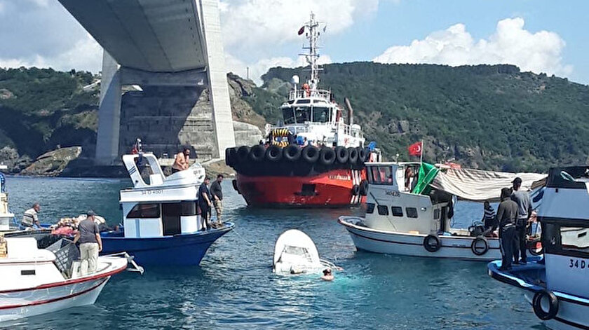 Yavuz Sultan Selim Köprüsü altında facia: Balıkçı teknesine gemi çarptı bir kişi hayatını kaybetti
