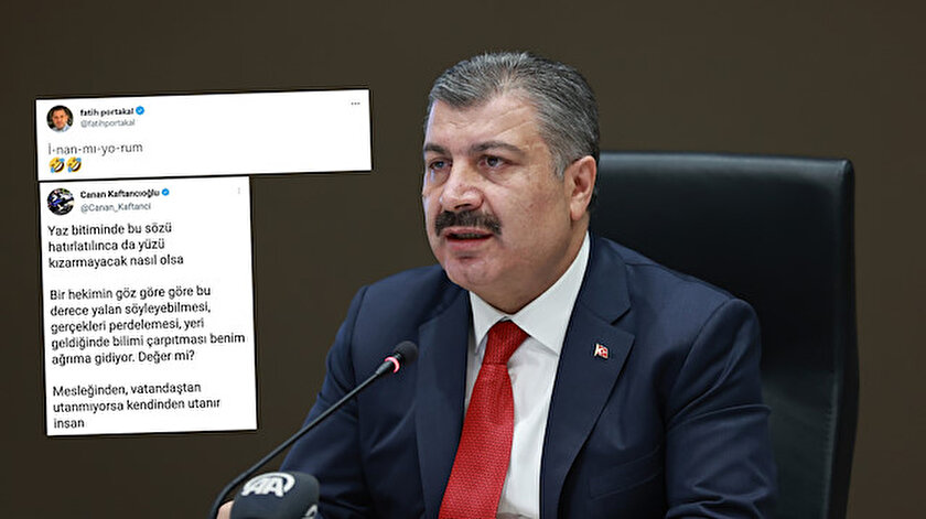 Sağlık Bakanı Fahrettin Kocadan Fatih Portakal ve Canan Kaftancıoğluna aşı göndermesi: Umarız bugünlerde sık sık güneşe çıkıyorlar