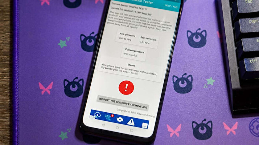 Akıllı telefonlardaki su dayanıklılığını gösteren uygulama yayınlandı