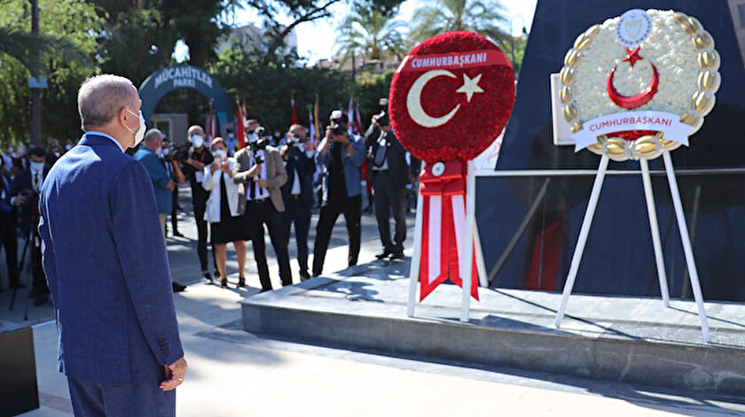 Cumhurbaşkanı Erdoğan Lefkoşada: Düzenlenen törene katıldı