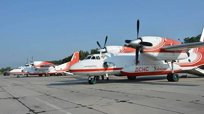 Azerbaycan ve Ukraynadan Türkiyeye destek: Yangınlar için uçak filosu yola çıktı