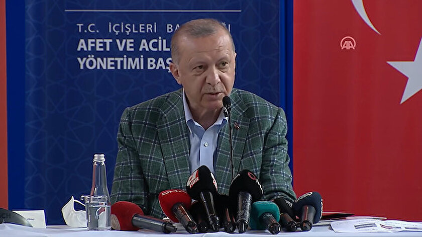 Cumhurbaşkanı Erdoğan: Acil ihtiyaçların giderilmesi için 50 milyon ödenek sağlandı