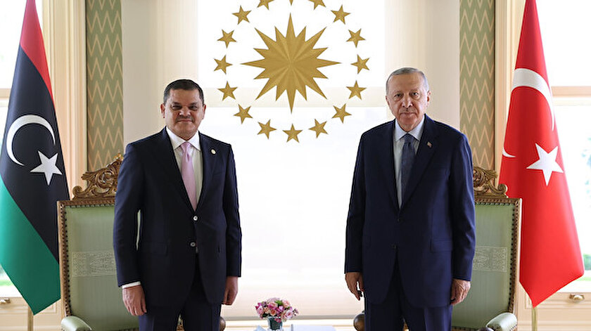 Cumhurbaşkanı Erdoğan ve Libya Başbakanı Dibeybe heyetler arası görüşmede bir araya geldi