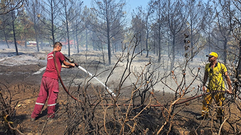 Manisada korkutan orman yangını: Kısa sürede kontrol altına alındı