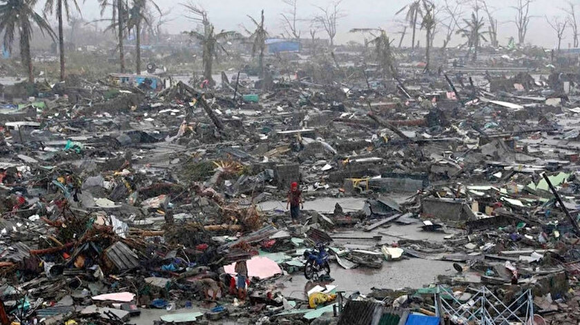 Türkiyeden Filipinlerdeki tayfunda hayatını kaybedenler için taziye mesajı