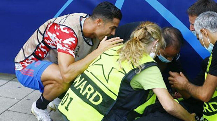 Şampiyonlar Ligi maçında korku dolu anlar: Ronaldonun şutu bayılttı