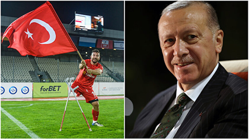 Cumhurbaşkanı Erdoğandan Ampute Futbol Milli Takımına tebrik