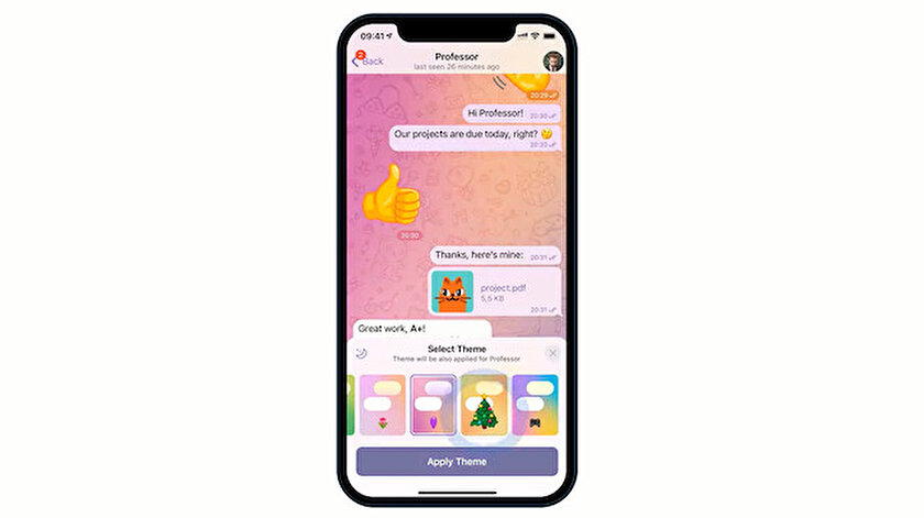 Telegram güncellendi: Sohbet temaları ve kayıt özelliği geldi