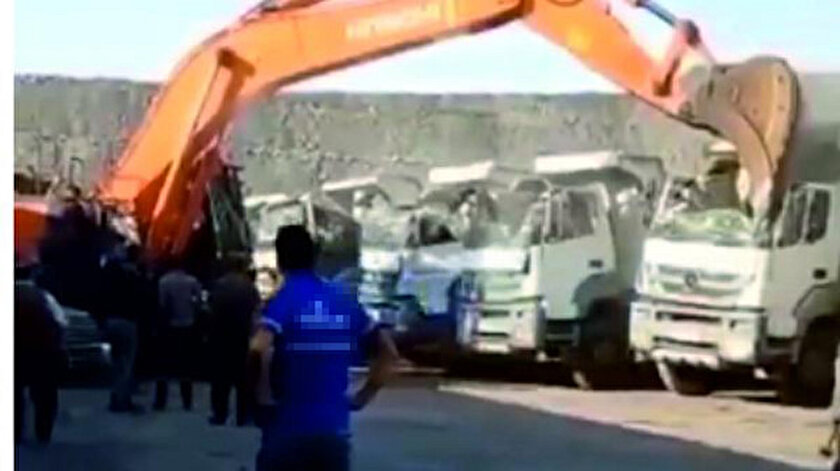 Kepçeyle kamyonları parçalayan operatör günlerce konuşulmuştu: Olayda mağdur kimse yok