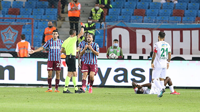 Trabzonspor 10 kişi kalsa da maçı kaybetmiyor