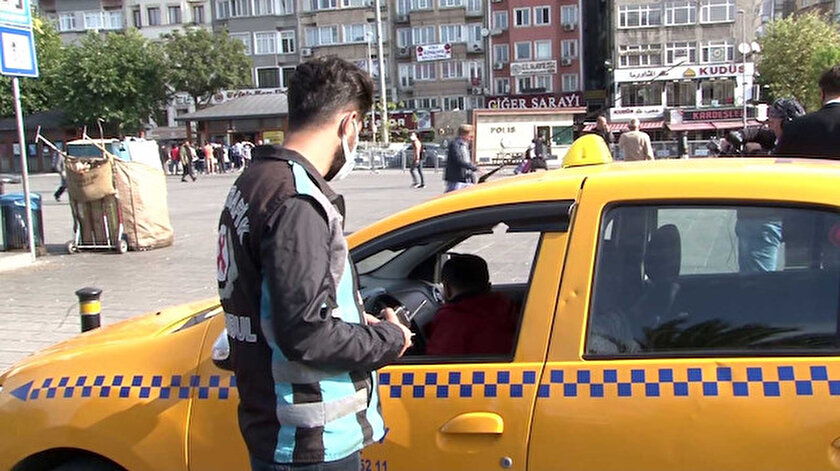 İstanbulda taksi denetimi: 4 araç trafikten men edildi