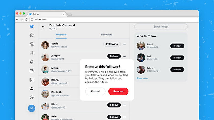 Twitterın takipçileri engellemeden kaldırma özelliği kullanıcılara açıldı