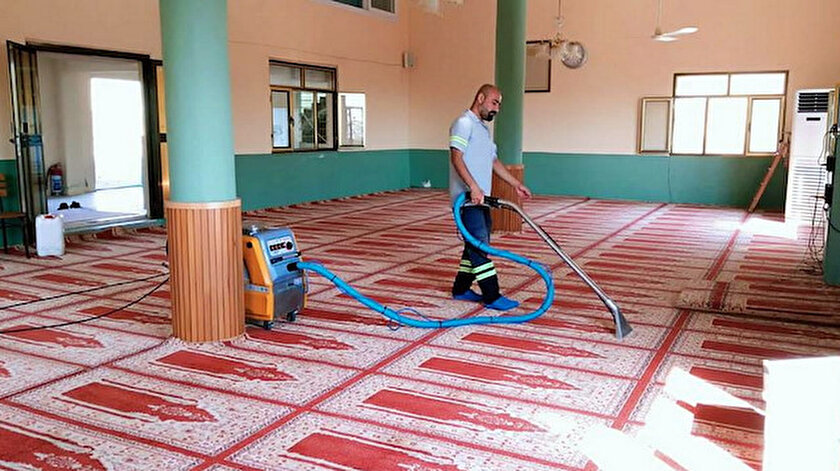 Ortak kullanım alanlarında dezenfekte hijyen ve temizlik çalışmaları sürüyor