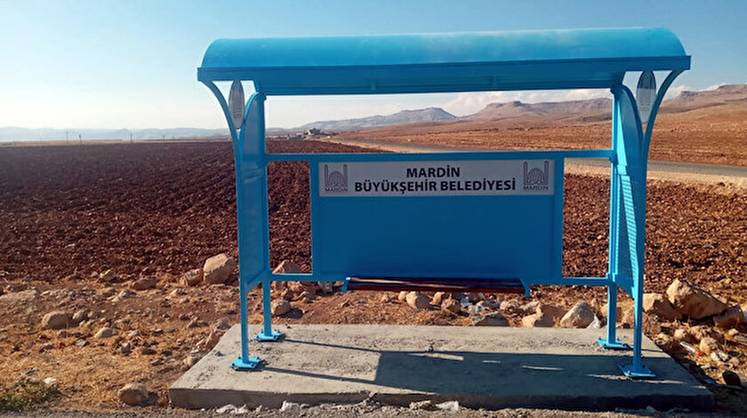 Kırsal mahallelere 35 durak montajı yapıldı